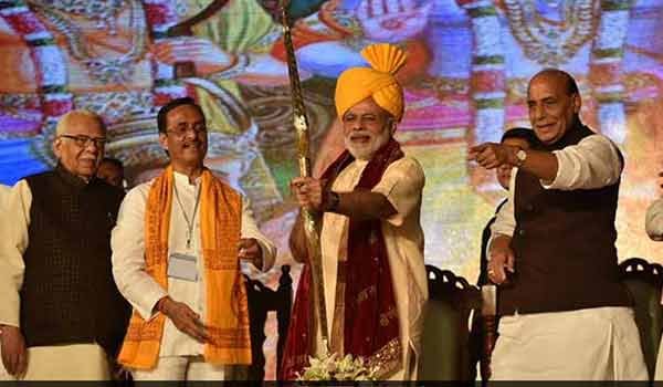 Indian Prime Minister celebrating Dussehra