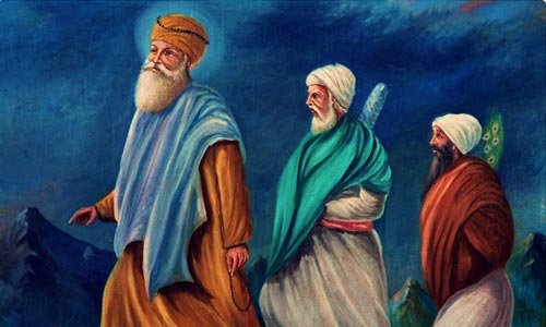 Guru Nanak often travelled with his two companions Bhai Bala and Bhai Mardana.